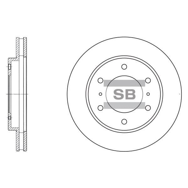 Sangsin SD4306 Диск гальмівний передній вентильований SD4306: Приваблива ціна - Купити в Україні на EXIST.UA!