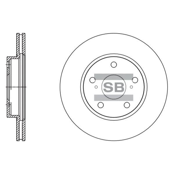 Sangsin SD4604 Диск гальмівний передній вентильований SD4604: Купити в Україні - Добра ціна на EXIST.UA!