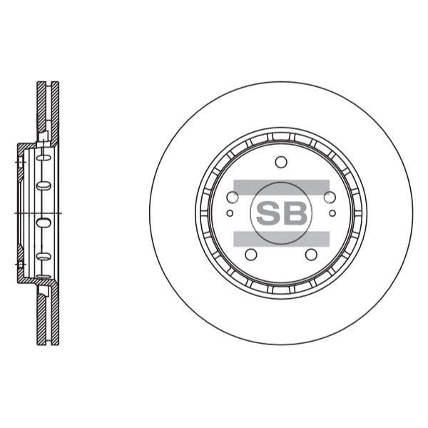 Sangsin SD4329 Диск гальмівний передній вентильований SD4329: Купити в Україні - Добра ціна на EXIST.UA!