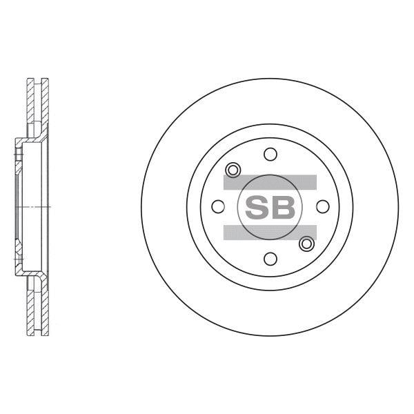 Sangsin SD5001 Диск гальмівний передній вентильований SD5001: Купити в Україні - Добра ціна на EXIST.UA!