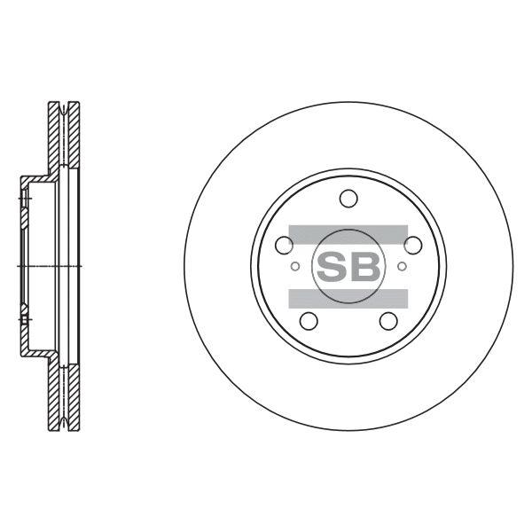 Sangsin SD4607 Диск гальмівний передній вентильований SD4607: Приваблива ціна - Купити в Україні на EXIST.UA!