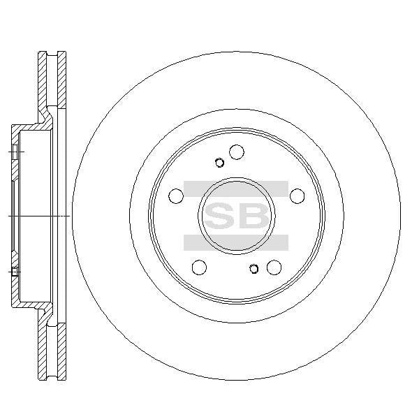 Sangsin SD4801 Диск гальмівний передній вентильований SD4801: Купити в Україні - Добра ціна на EXIST.UA!
