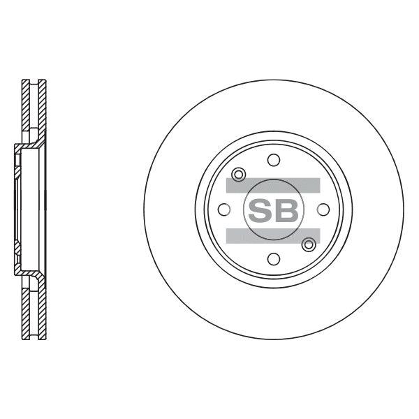 Sangsin SD5003 Диск гальмівний передній вентильований SD5003: Купити в Україні - Добра ціна на EXIST.UA!