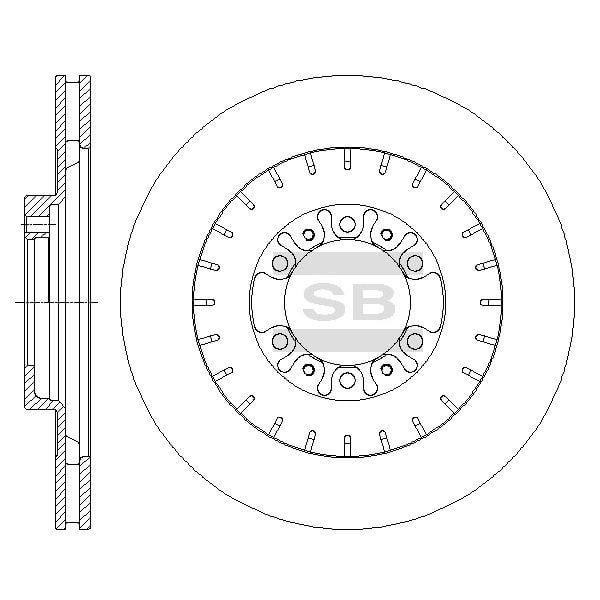 Sangsin SD4322 Диск гальмівний передній вентильований SD4322: Купити в Україні - Добра ціна на EXIST.UA!