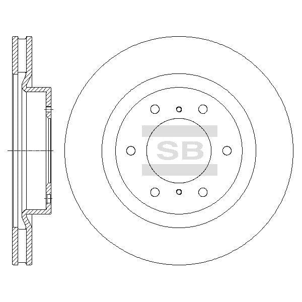 Sangsin SD4324 Диск гальмівний передній вентильований SD4324: Купити в Україні - Добра ціна на EXIST.UA!