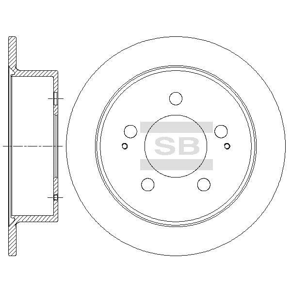 Sangsin SD5201 Диск гальмівний задній невентильований SD5201: Купити в Україні - Добра ціна на EXIST.UA!