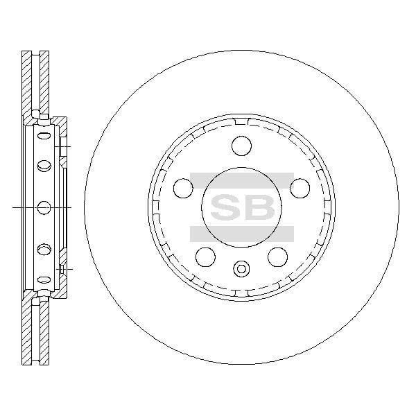 Sangsin SD5401 Диск гальмівний передній вентильований SD5401: Купити в Україні - Добра ціна на EXIST.UA!