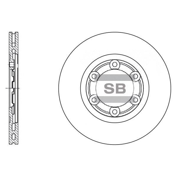 Sangsin SD2021 Диск гальмівний передній вентильований SD2021: Купити в Україні - Добра ціна на EXIST.UA!