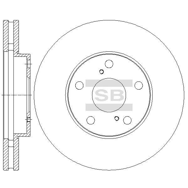 Sangsin SD4029 Диск гальмівний передній вентильований SD4029: Купити в Україні - Добра ціна на EXIST.UA!