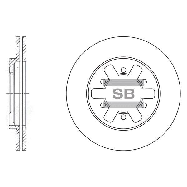 Sangsin SD4201 Диск гальмівний передній вентильований SD4201: Купити в Україні - Добра ціна на EXIST.UA!
