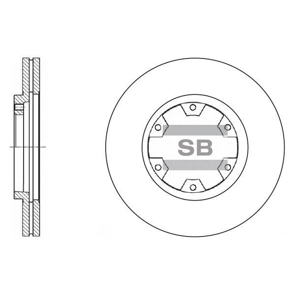 Sangsin SD4220 Диск гальмівний передній вентильований SD4220: Купити в Україні - Добра ціна на EXIST.UA!