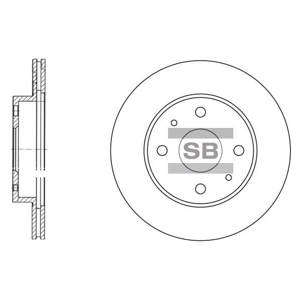 Sangsin SD4602 Диск гальмівний передній вентильований SD4602: Купити в Україні - Добра ціна на EXIST.UA!