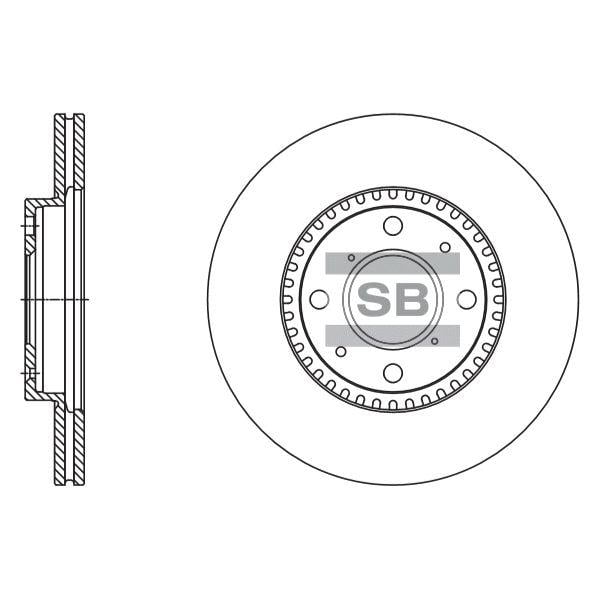 

Диск тормозной передний вентилируемый SD4803 Sangsin