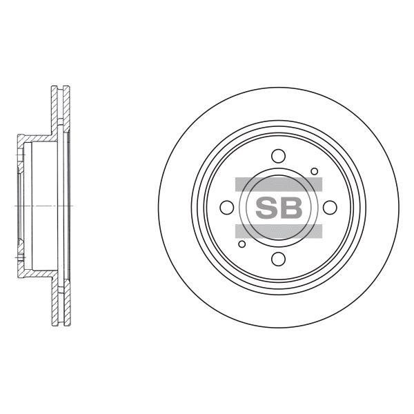 Sangsin SD1009 Диск гальмівний передній вентильований SD1009: Купити в Україні - Добра ціна на EXIST.UA!