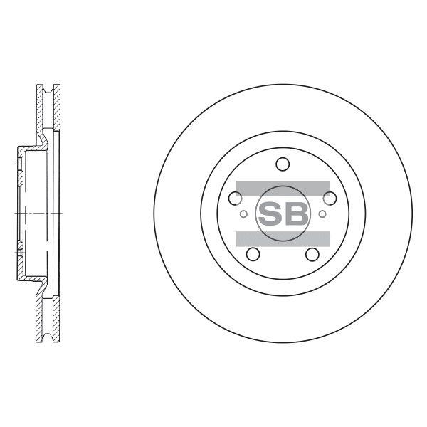 Sangsin SD4015 Диск гальмівний передній вентильований SD4015: Купити в Україні - Добра ціна на EXIST.UA!