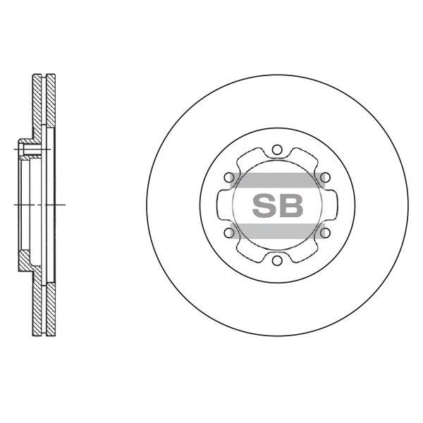 Sangsin SD4501 Диск гальмівний передній вентильований SD4501: Купити в Україні - Добра ціна на EXIST.UA!