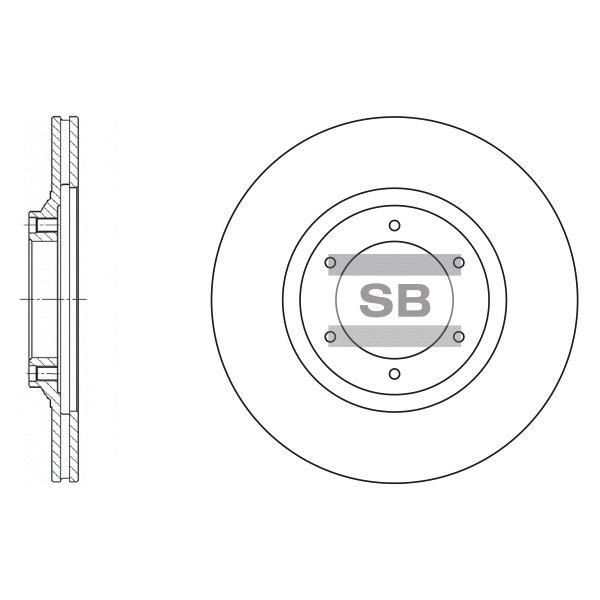 Sangsin SD4503 Диск гальмівний передній вентильований SD4503: Купити в Україні - Добра ціна на EXIST.UA!