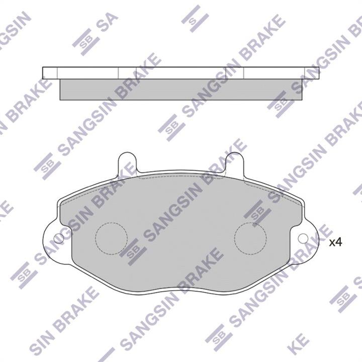 Sangsin SP2019 Гальмівні колодки передні, комплект SP2019: Приваблива ціна - Купити в Україні на EXIST.UA!