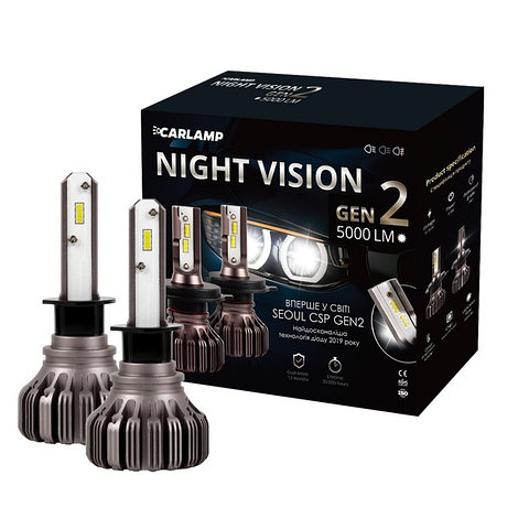Carlamp NVGH1 Лампи світлодіодні комплект Carlamp Night Vision Gen2 H1 12V 25W 5500K (2 шт.) NVGH1: Купити в Україні - Добра ціна на EXIST.UA!
