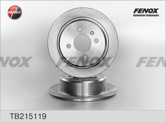 Fenox TB215119 Диск гальмівний задній невентильований TB215119: Приваблива ціна - Купити в Україні на EXIST.UA!