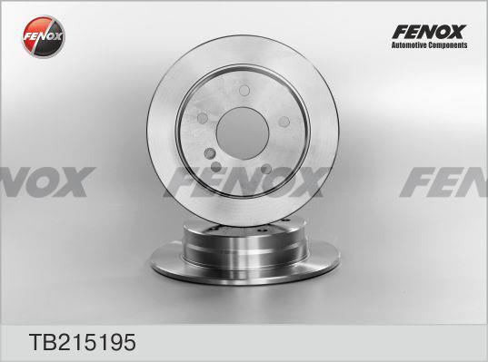 Fenox TB215195 Диск гальмівний задній невентильований TB215195: Купити в Україні - Добра ціна на EXIST.UA!