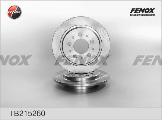 Fenox TB215260 Диск гальмівний задній невентильований TB215260: Купити в Україні - Добра ціна на EXIST.UA!