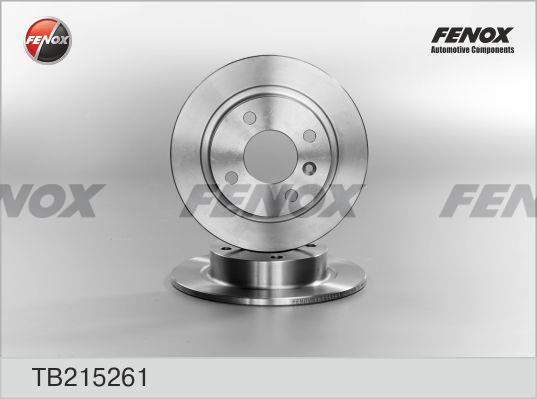 Fenox TB215261 Диск гальмівний задній невентильований TB215261: Купити в Україні - Добра ціна на EXIST.UA!
