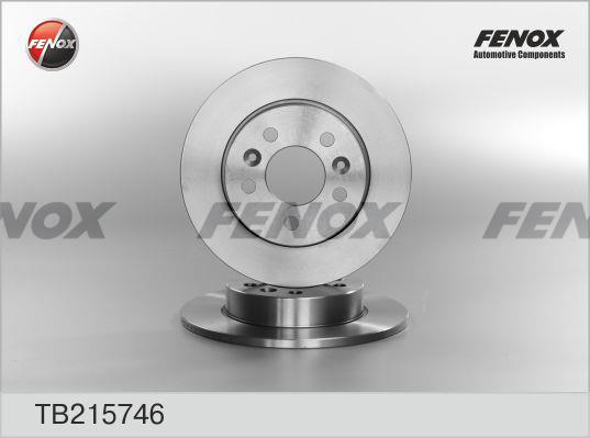 Fenox TB215746 Диск гальмівний задній невентильований TB215746: Купити в Україні - Добра ціна на EXIST.UA!