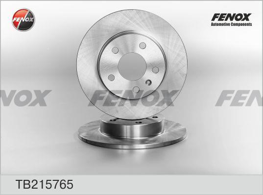 Fenox TB215765 Диск гальмівний задній невентильований TB215765: Купити в Україні - Добра ціна на EXIST.UA!