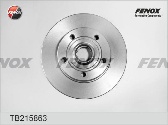Fenox TB215863 Диск гальмівний задній невентильований TB215863: Купити в Україні - Добра ціна на EXIST.UA!