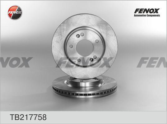 Fenox TB217758 Диск гальмівний передній вентильований TB217758: Купити в Україні - Добра ціна на EXIST.UA!