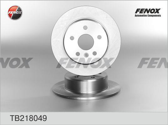 Fenox TB218049 Диск гальмівний задній невентильований TB218049: Приваблива ціна - Купити в Україні на EXIST.UA!