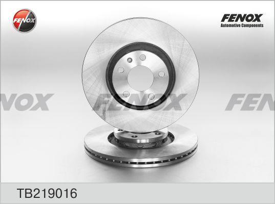 Fenox TB219016 Диск гальмівний передній вентильований TB219016: Купити в Україні - Добра ціна на EXIST.UA!