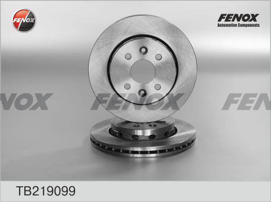 Fenox TB219099 Диск гальмівний передній вентильований TB219099: Купити в Україні - Добра ціна на EXIST.UA!