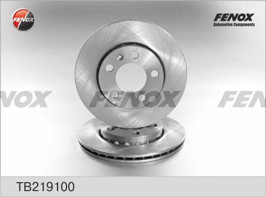 Fenox TB219100 Диск гальмівний передній вентильований TB219100: Приваблива ціна - Купити в Україні на EXIST.UA!