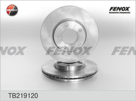 Fenox TB219120 Диск гальмівний передній вентильований TB219120: Купити в Україні - Добра ціна на EXIST.UA!