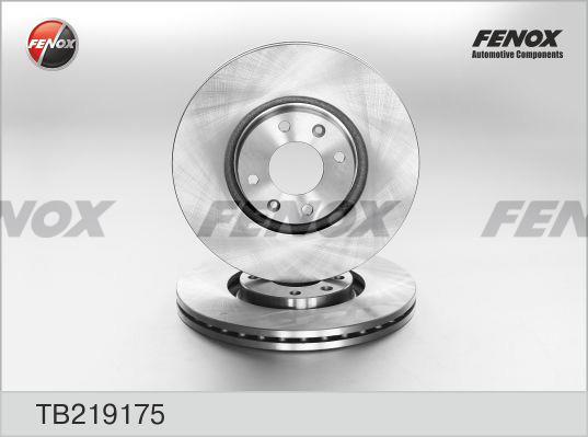 Fenox TB219175 Диск гальмівний передній вентильований TB219175: Купити в Україні - Добра ціна на EXIST.UA!