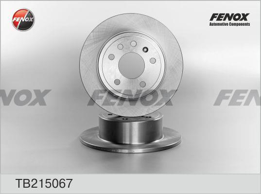 Fenox TB215067 Диск гальмівний задній невентильований TB215067: Купити в Україні - Добра ціна на EXIST.UA!
