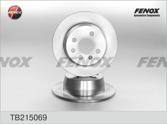 Fenox TB215069 Диск гальмівний задній невентильований TB215069: Купити в Україні - Добра ціна на EXIST.UA!