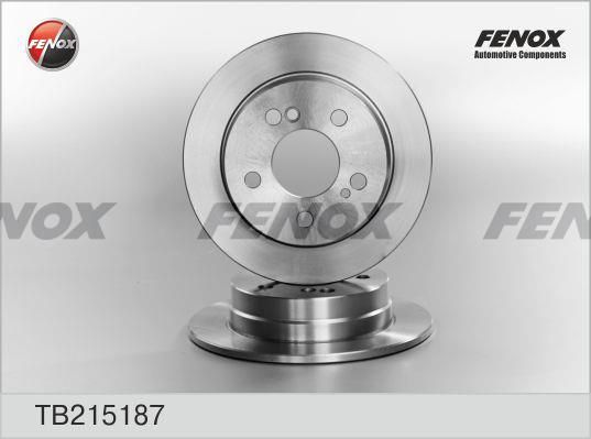 Fenox TB215187 Диск гальмівний задній невентильований TB215187: Купити в Україні - Добра ціна на EXIST.UA!