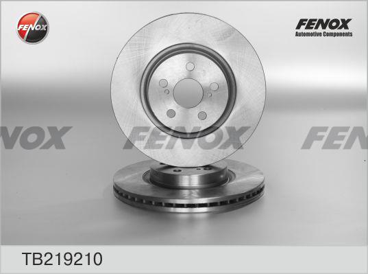 Fenox TB219210 Диск гальмівний передній вентильований TB219210: Купити в Україні - Добра ціна на EXIST.UA!