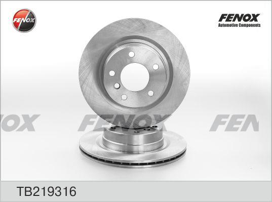 Fenox TB219316 Диск гальмівний задній вентильований TB219316: Купити в Україні - Добра ціна на EXIST.UA!