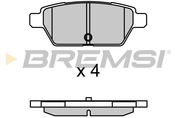 Bremsi BP3683 Гальмівні колодки задні, комплект BP3683: Приваблива ціна - Купити в Україні на EXIST.UA!