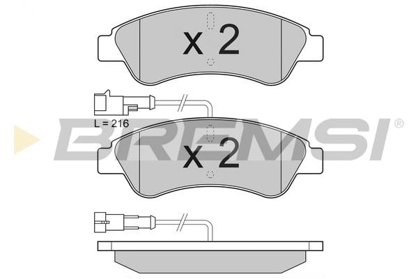 BP3612 Bremsi Тормозные колодки дисковые, комплект