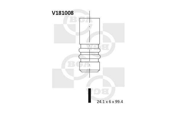 BGA V181008 Клапан випускний V181008: Купити в Україні - Добра ціна на EXIST.UA!