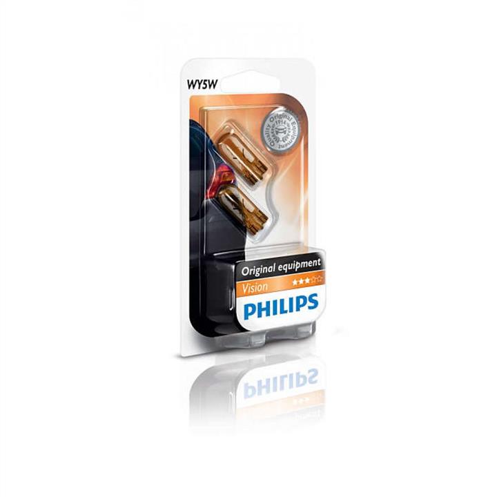 Лампа накаливания желтая WY5W 12V 5W Philips 12396NAB2