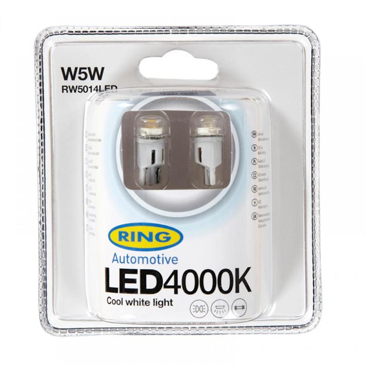 Лампа світлодіодна T10 12V W2,1x9,5d (2 шт.) Ring RW5014LED