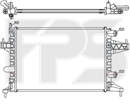 FPS FP 52 A265 Радіатор охолодження двигуна FP52A265: Купити в Україні - Добра ціна на EXIST.UA!