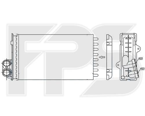FPS FP 56 N48 Радіатор опалювача салону FP56N48: Купити в Україні - Добра ціна на EXIST.UA!