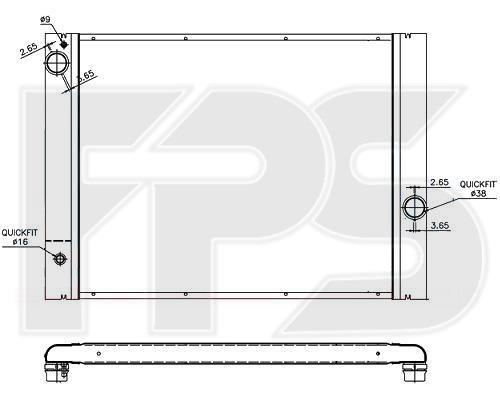 FPS FP 14 A899-X Радіатор охолодження двигуна FP14A899X: Купити в Україні - Добра ціна на EXIST.UA!